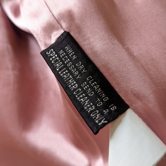 WILSON'S MAXIMA Vintage Pastel Pink Suede Leather Jacket Size Small - Picture 11 of 11